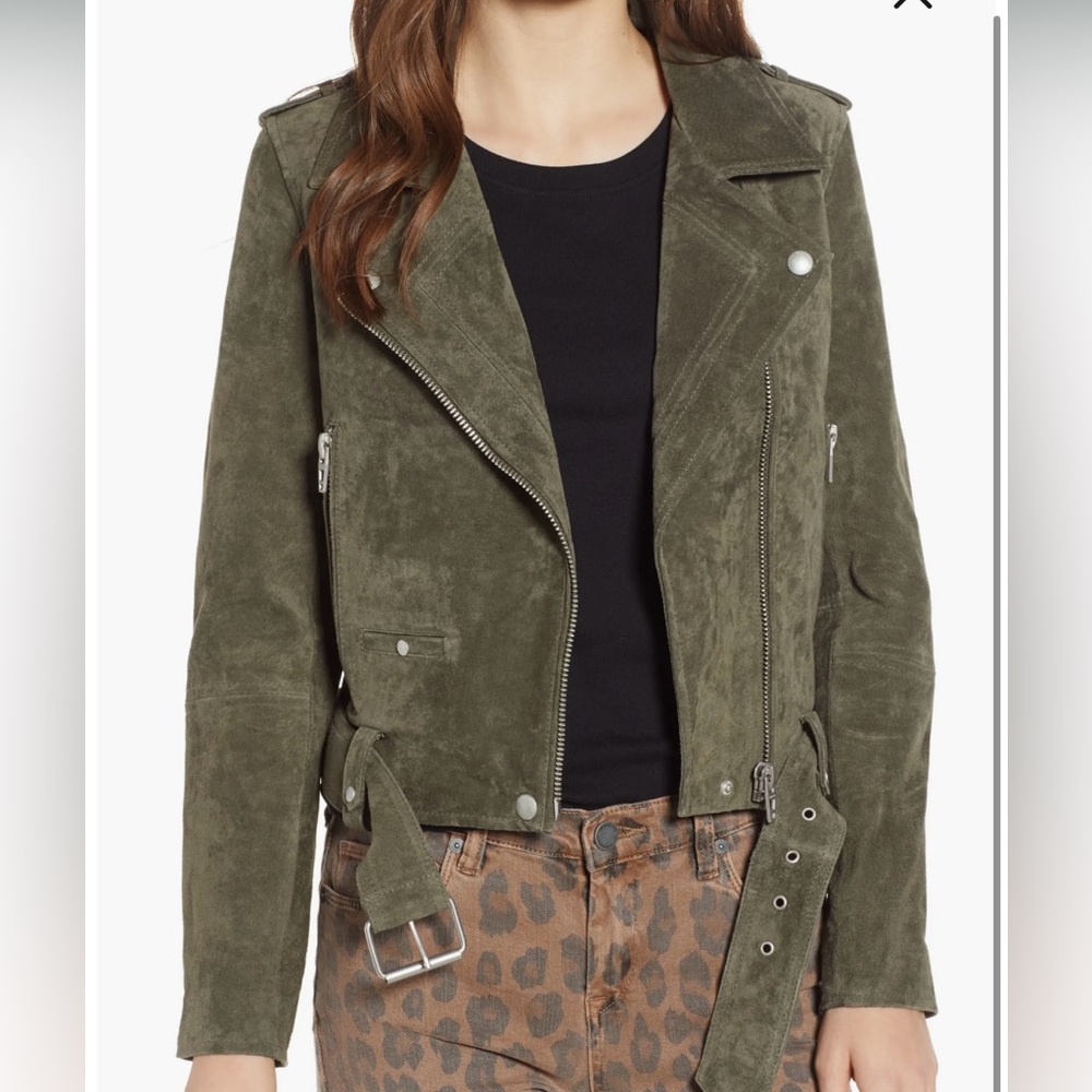 BLANKNYC XS Suede Moto Jacket in Black